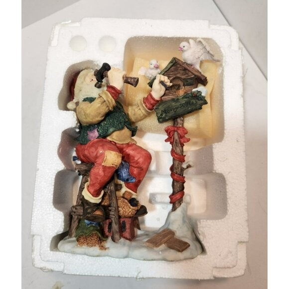 Vintage Ceramic Santa Building Birdhouse Collectible Figurine Made for Walmart - Picture 10 of 16